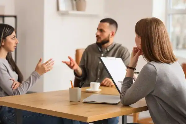 Image of couple access free mediation using family mediation voucher scheme Chorley